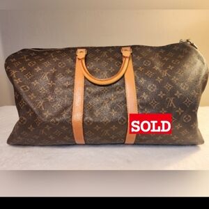 ❌️SOLD❌️Louis Vuitton Monogrammed Keepall 50 Travel Bag